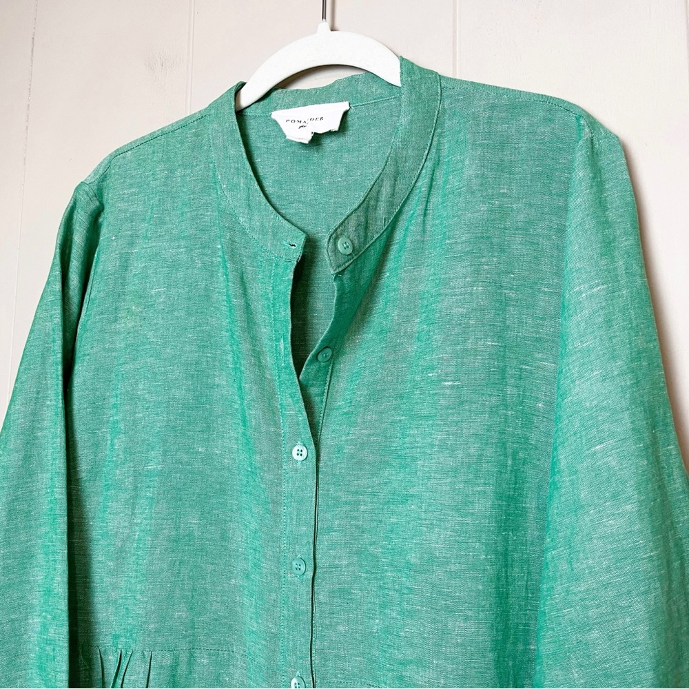 Tuckernuck Seafoam Green Linen Button-Front Maxi Dress - Picture 4 of 15